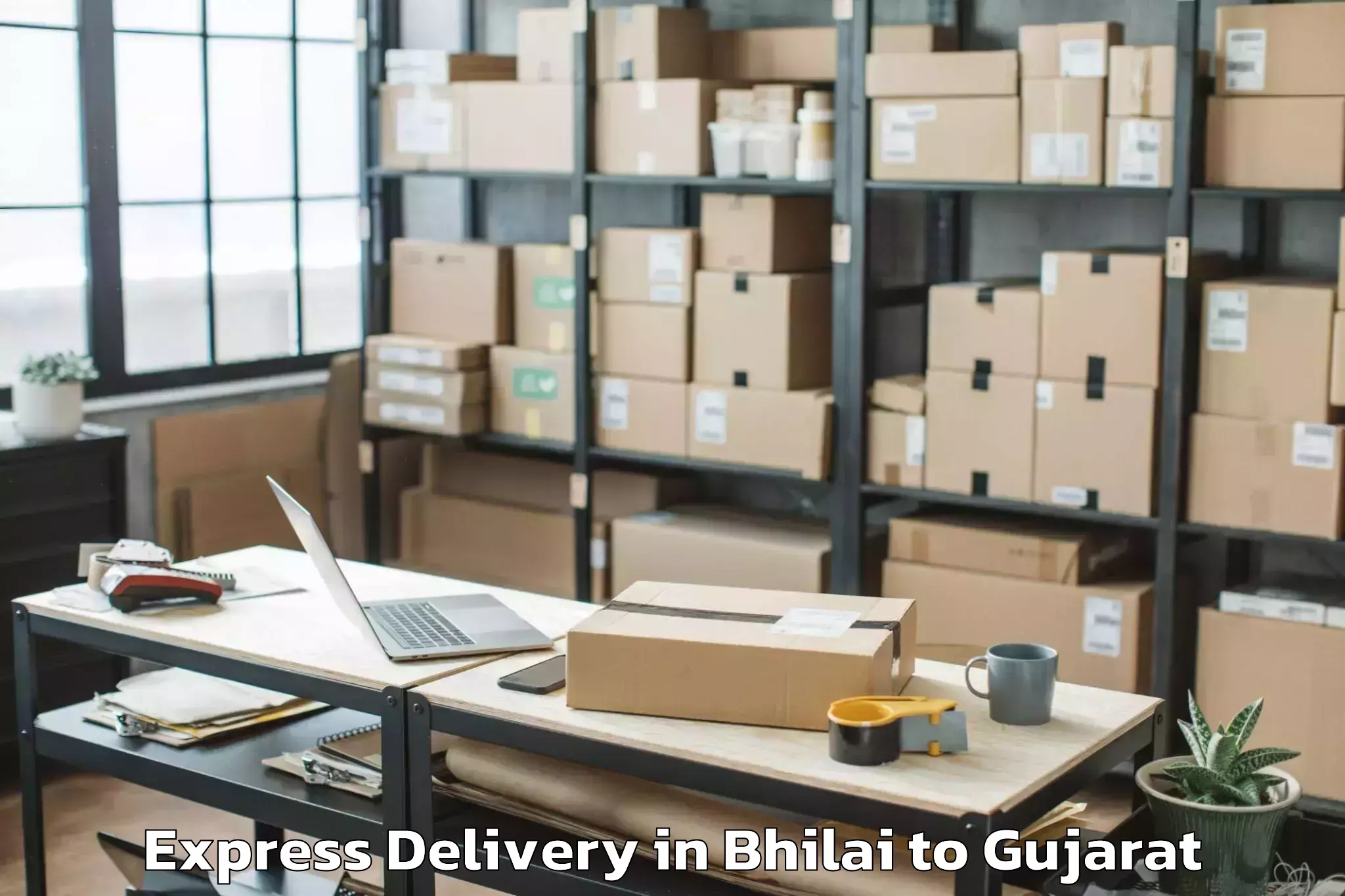 Top Bhilai to Gusar Express Delivery Available